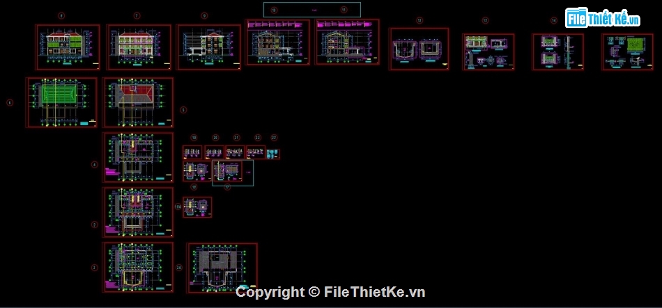 autocad trường mầm non,Cad trường mầm non 13.2x21.6m,Thiết kế trường mầm non,file cad trường mầm non,Trường mầm non 13.2x21.6m